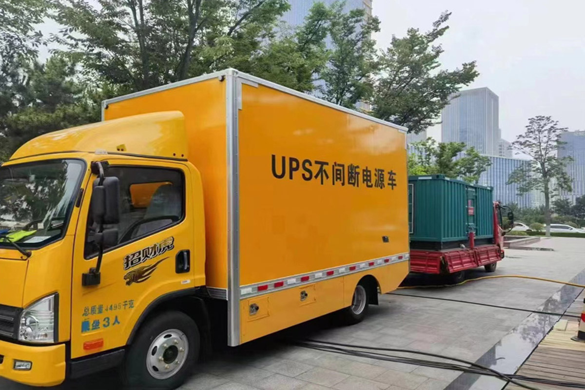乐亭发电机租赁施工现场